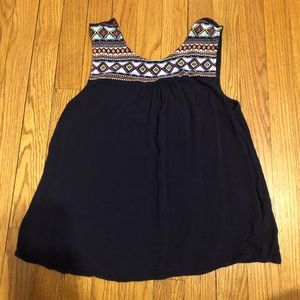 Navy blue flowy tank